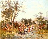 Georges Washington Cavaliers Arabes A L'Abreuvoir painting
